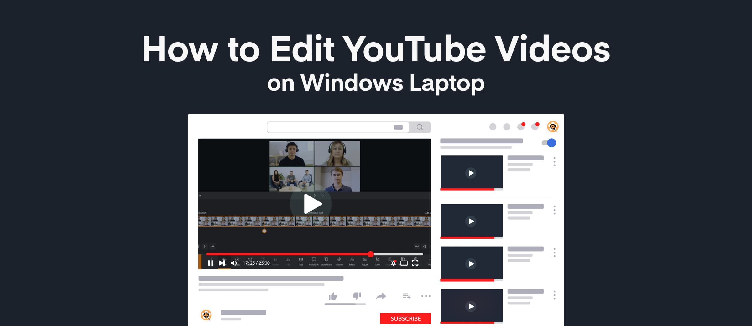 How to Edit YouTube Videos on Windows Laptop