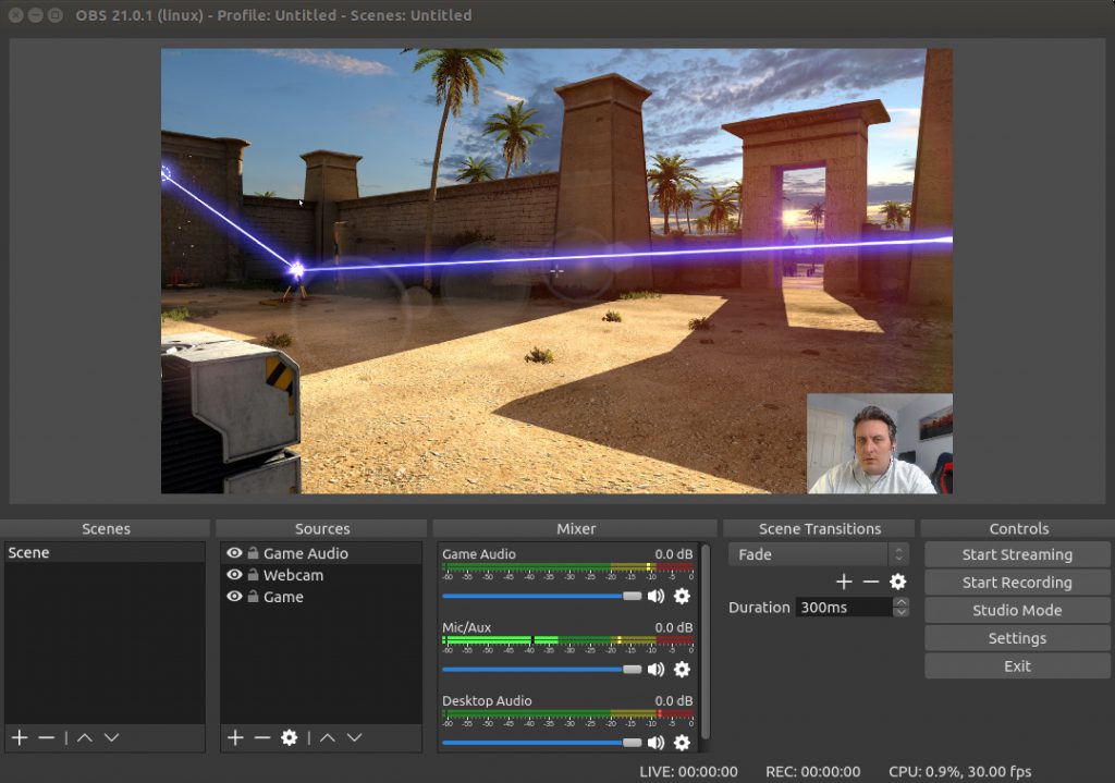 using obs studio to recond pc gameplay