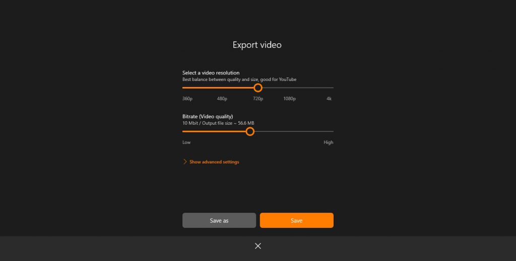 export video in animotica